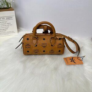MCM Mini Boston Bag Visetos Boston Bag
